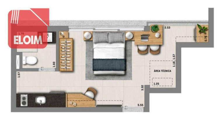Imagem Studio com 1 Quarto à Venda, 26 m² em Perdizes - São Paulo Imagem Studio com 1 Quarto à Venda, 26 m² em Perdizes - São Paulo