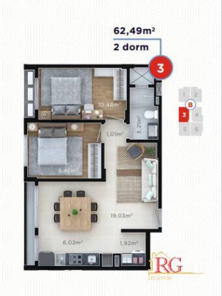 Imagem Apartamento com 2 Quartos à Venda, 62 m² em Centro - Navegantes