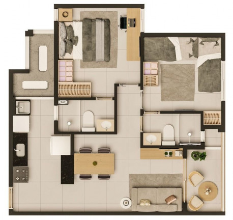 Imagem Apartamento com 2 Quartos à Venda, 54 m² em Aldeota - Fortaleza