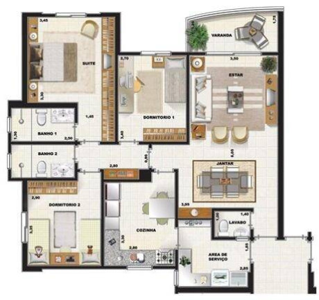 Imagem Apartamento com 3 Quartos à Venda, 103 m² em Ribeirão Preto Imagem Apartamento com 3 Quartos à Venda, 103 m² em Ribeirão Preto