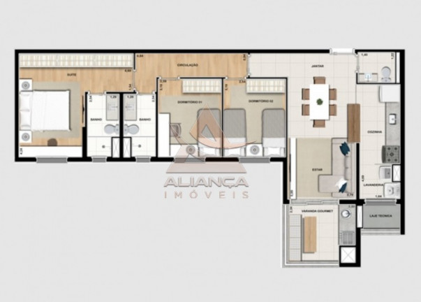 Imagem Apartamento com 3 Quartos à Venda, 93 m² em Quinta Da Primavera - Ribeirão Preto