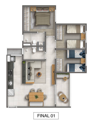 Imagem Apartamento com 3 Quartos à Venda, em Vila Proost De Souza - Campinas Imagem Apartamento com 3 Quartos à Venda, em Vila Proost De Souza - Campinas