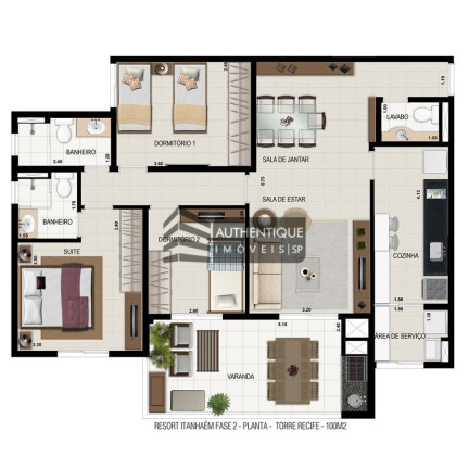 Imagem Apartamento com 3 Quartos à Venda, 100 m² em Centro - Itanhaém Imagem Apartamento com 3 Quartos à Venda, 100 m² em Centro - Itanhaém