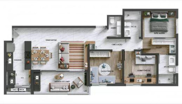 Imagem Apartamento com 2 Quartos à Venda, 83 m² em Edifício Highline Park Planeta - Sorocaba