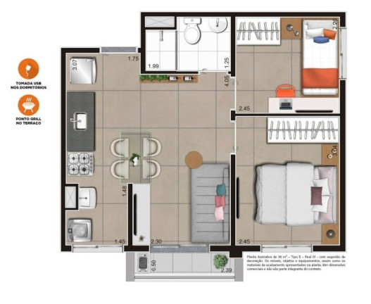 Imagem Apartamento com 1 Quarto à Venda, 25 m² em Centro - São Paulo