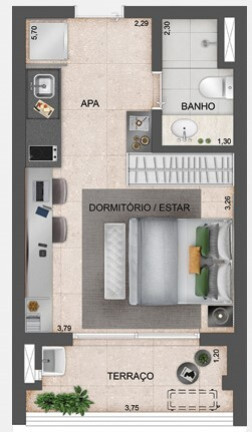 Imagem Apartamento à Venda, 33 m² em Ibirapuera - São Paulo