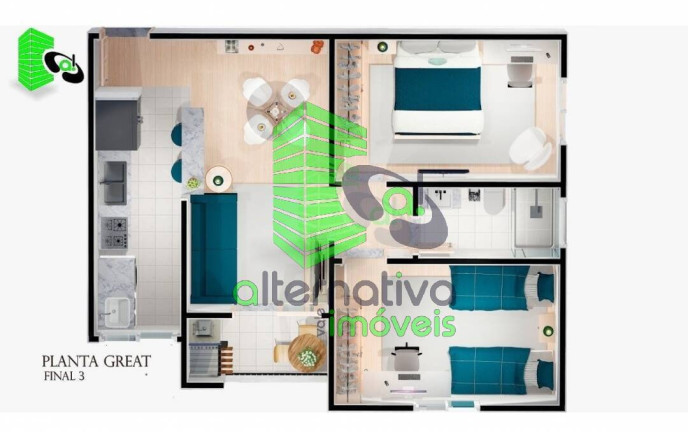 Imagem Apartamento com 1 Quarto à Venda, 35 m² em Parque Das Nações - Pinda - Pindamonhangaba Imagem Apartamento com 1 Quarto à Venda, 35 m² em Parque Das Nações - Pinda - Pindamonhangaba