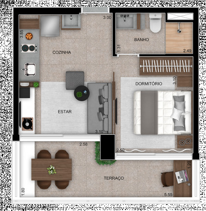 Imagem Studio com 1 Quarto à Venda, 36 m² em Butantã - São Paulo