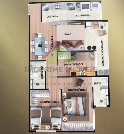 Imagem Apartamento com 3 Quartos à Venda, 66 m² em Jardim California - Jacareí Imagem Apartamento com 3 Quartos à Venda, 66 m² em Jardim California - Jacareí
