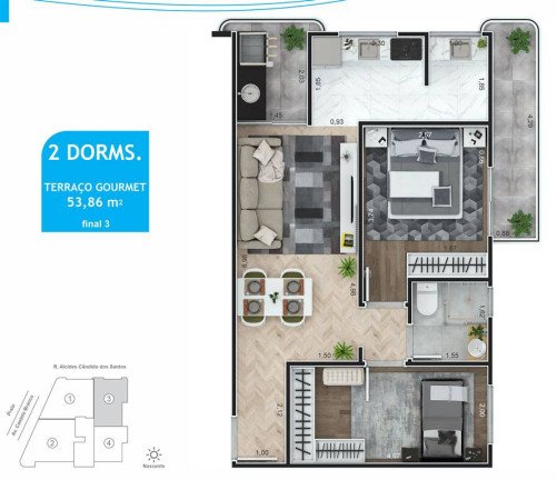 Imagem Apartamento com 2 Quartos à Venda, 54 m² em Maracanã - Praia Grande
