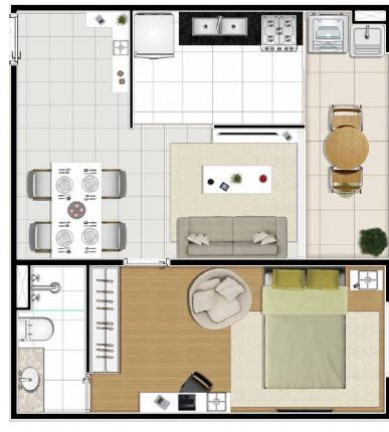Imagem Apartamento com 1 Quarto à Venda, 49 m² em Alphaville - Barueri