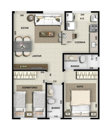 Imagem Apartamento com 2 Quartos à Venda, 45 m² em Palmital - Lagoa Santa