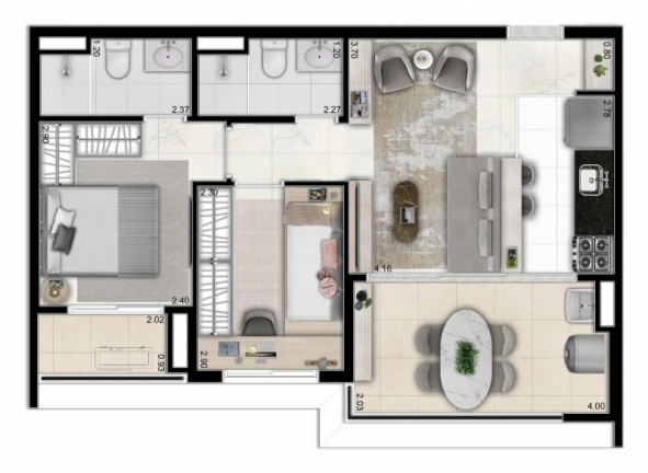 Imagem Apartamento com 2 Quartos à Venda, 54 m² em Vila Nair - São Paulo