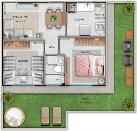 Imagem Imóvel com 2 Quartos à Venda, 40 m² em Jardim Alvorada - Nova Iguaçu