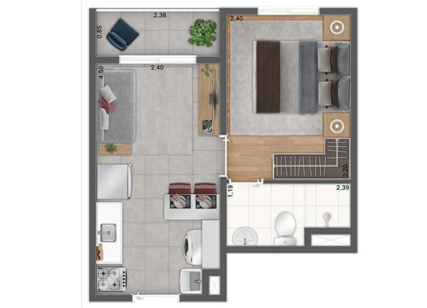 Imagem Apartamento com 1 Quarto à Venda, 31 m² em Brás - São Paulo
