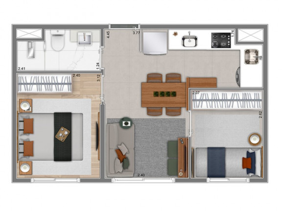 Imagem Imóvel com 2 Quartos à Venda, 34 m² em Socorro - São Paulo