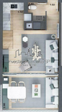 Imagem Cobertura com 1 Quarto à Venda, 91 m² em Vila Nova Conceição - São Paulo