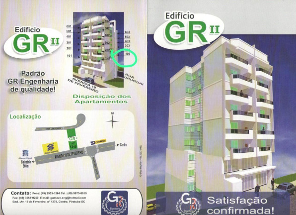 Apartamento com 2 Quartos à Venda, 67 m² em Centro - Piratuba