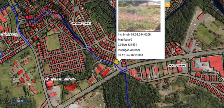 Terreno à Venda, 599 m² em Bairro De Carli - Videira