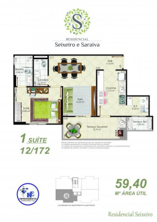 Imagem Apartamento com 1 Quarto à Venda, 53 m² em Aviação - Praia Grande