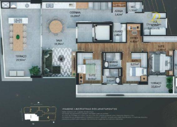 Imagem Apartamento com 3 Quartos à Venda, 151 m² em Canto Do Forte - Praia Grande Imagem Apartamento com 3 Quartos à Venda, 151 m² em Canto Do Forte - Praia Grande