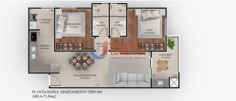 Imagem Apartamento com 2 Quartos à Venda, 62 m² em Country - Cascavel