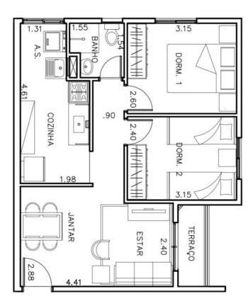 Imagem Apartamento com 2 Quartos à Venda, 55 m² em Vila Mimosa - Campinas
