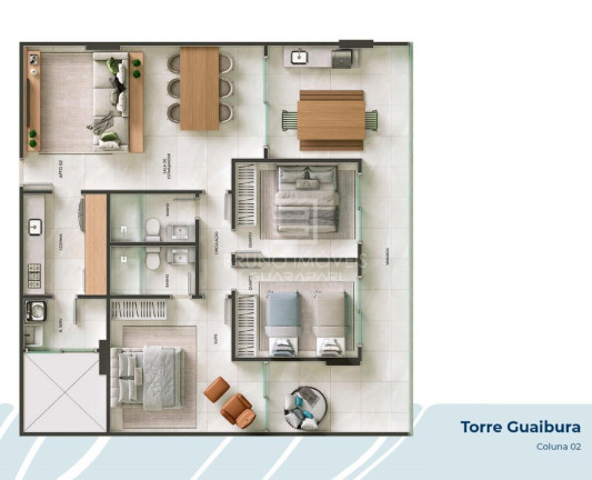 Imagem Apartamento com 2 Quartos à Venda, 107 m² em Enseada Azul - Guarapari