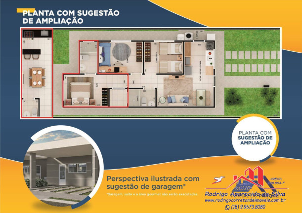 Imagem Casa com 2 Quartos à Venda, 160 m² em Residencial Dos Parques - Birigui