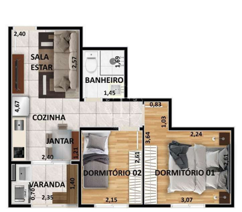 Imagem Apartamento com 2 Quartos à Venda, 38 m² em Vila Parque Jabaquara - São Paulo