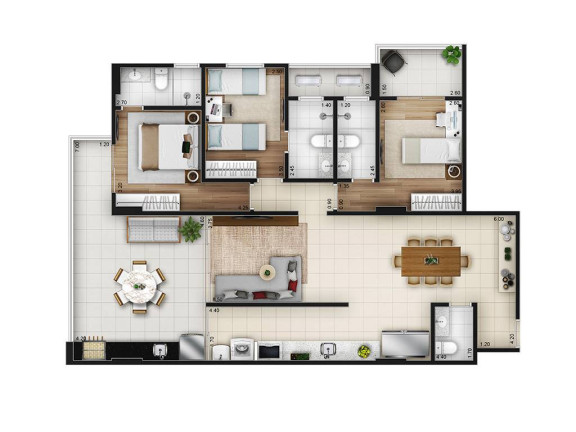 Imagem Apartamento com 3 Quartos à Venda, 126 m² em Forte - Praia Grande Imagem Apartamento com 3 Quartos à Venda, 126 m² em Forte - Praia Grande