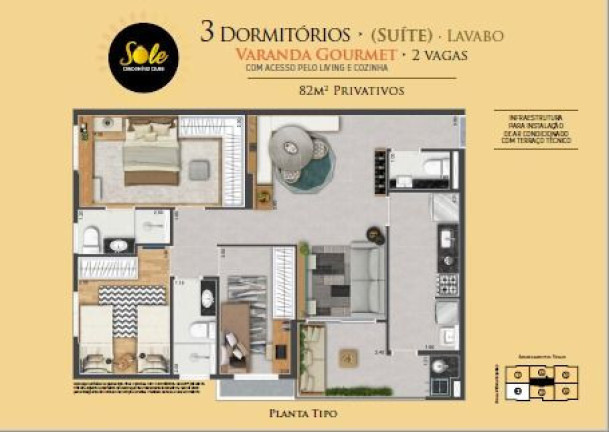 Imagem Apartamento com 2 Quartos à Venda, 65 m² em Vila Osasco - Osasco