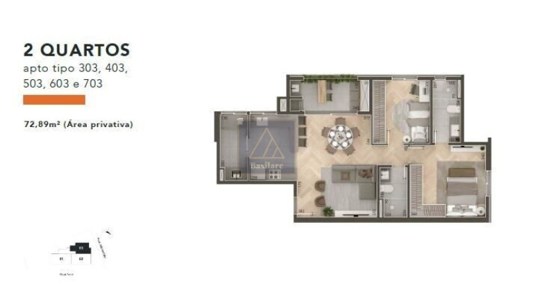 Imagem Apartamento com 2 Quartos à Venda, 113 m² em água Verde - Curitiba