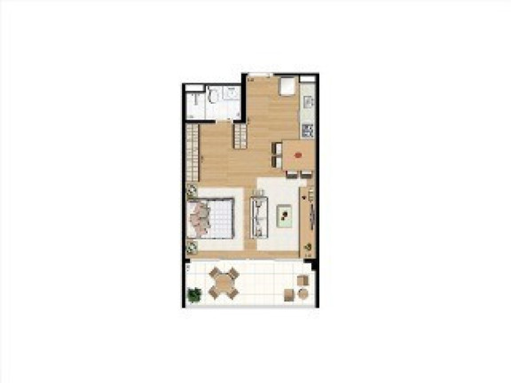 Imagem Apartamento com 1 Quarto à Venda, 53 m² em Brooklin Paulista - São Paulo Imagem Apartamento com 1 Quarto à Venda, 53 m² em Brooklin Paulista - São Paulo