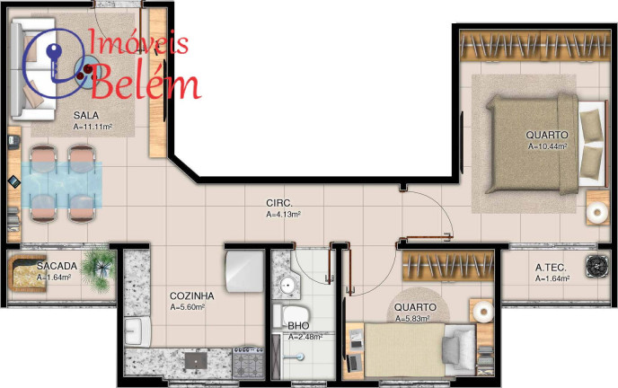 Imagem Apartamento com 3 Quartos à Venda, 57 m² em Pedreira - Belém Imagem Apartamento com 3 Quartos à Venda, 57 m² em Pedreira - Belém
