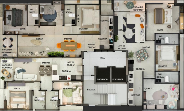Imagem Apartamento com 3 Quartos à Venda, 86 m² em Intermares - Cabedelo Imagem Apartamento com 3 Quartos à Venda, 86 m² em Intermares - Cabedelo