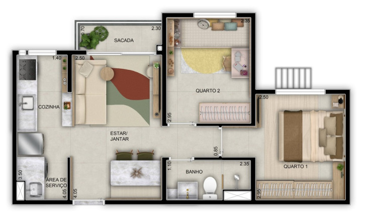 Imagem Apartamento com 3 Quartos à Venda, 61 m² em Chácaras Dona Gê - Goiânia