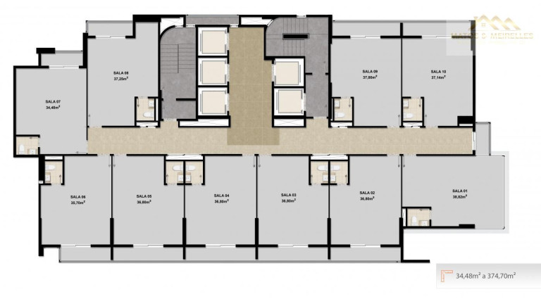 Imóvel Comercial à Venda, 38 m² em Meireles - Fortaleza