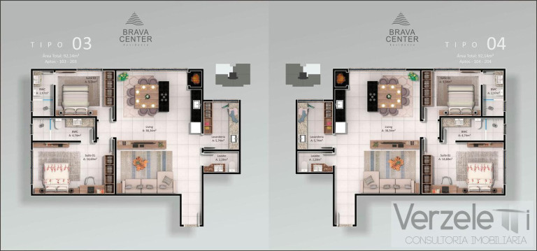 Imagem Apartamento com 2 Quartos à Venda, 92 m² em Praia Brava De Itajaí - Itajaí