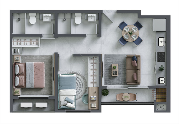 Imagem Apartamento com 2 Quartos à Venda, 50 m² em São João - Itajaí