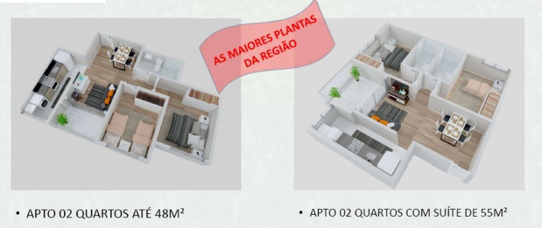 Apartamento com 2 Quartos à Venda, 55 m² em Cocal - Vila Velha