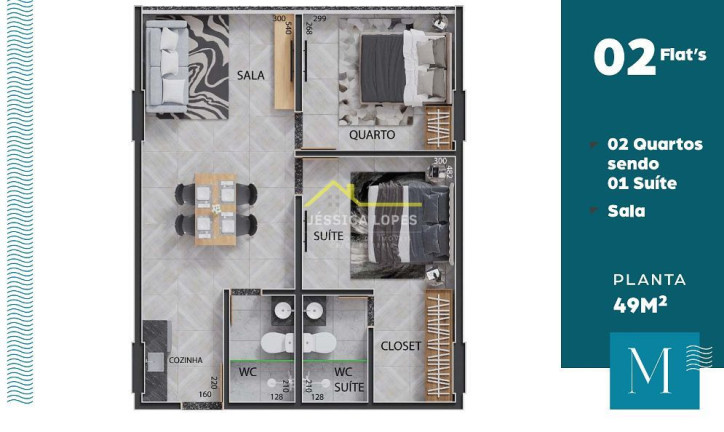 Imagem Apartamento com 1 Quarto à Venda, 25 m² em Bessa - João Pessoa