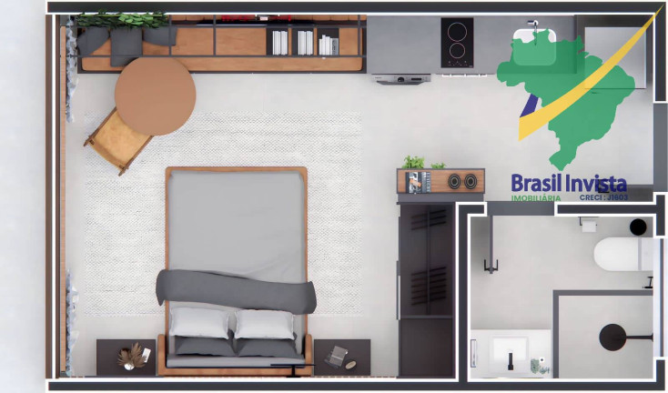 Imagem Apartamento com 1 Quarto à Venda, 27 m² em Taperapuãn - Porto Seguro