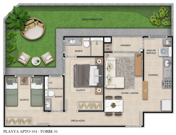 Imagem Apartamento com 2 Quartos à Venda, 50 m² em Bacacheri - Curitiba Imagem Apartamento com 2 Quartos à Venda, 50 m² em Bacacheri - Curitiba