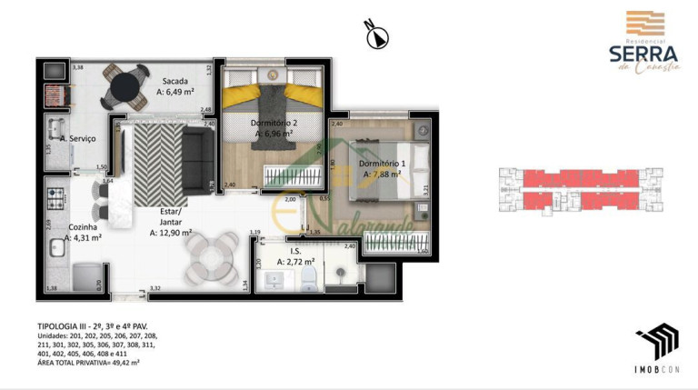 Imagem Apartamento com 2 Quartos à Venda, 52 m² em Weissópolis - Pinhais Imagem Apartamento com 2 Quartos à Venda, 52 m² em Weissópolis - Pinhais