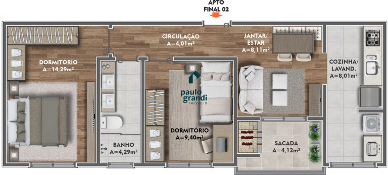 Imagem Apartamento com 2 Quartos à Venda, 62 m² em Sanvitto - Caxias Do Sul