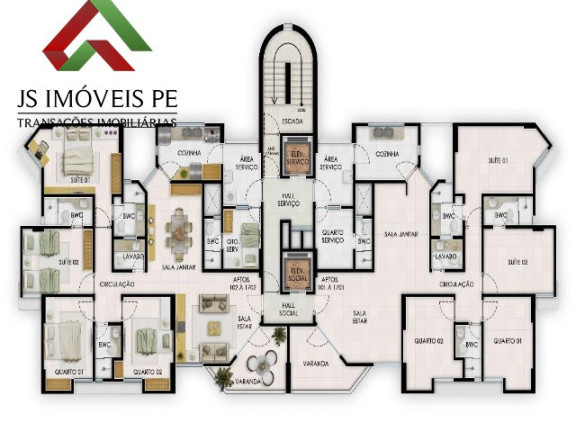 Imagem Imóvel com 4 Quartos à Venda, 143 m² em Graças - Recife Imagem Imóvel com 4 Quartos à Venda, 143 m² em Graças - Recife