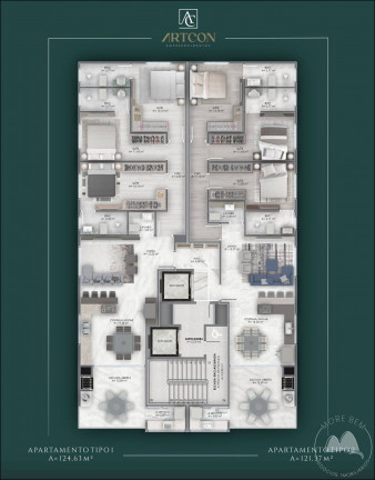 Imagem Apartamento com 3 Quartos à Venda, 122 m² em Balneário Perequê - Porto Belo Imagem Apartamento com 3 Quartos à Venda, 122 m² em Balneário Perequê - Porto Belo