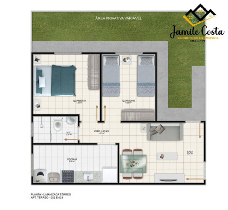Imagem Apartamento com 2 Quartos à Venda, 40 m² em Mangabeira - Feira De Santana