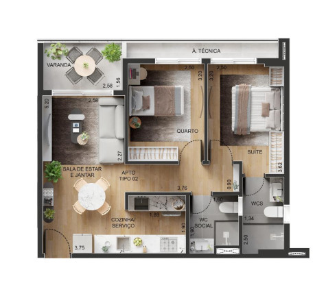 Imagem Apartamento com 2 Quartos à Venda, 59 m² em Bessa - João Pessoa Imagem Apartamento com 2 Quartos à Venda, 59 m² em Bessa - João Pessoa